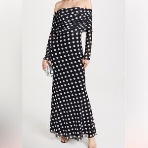 AFRM Thelma Off the Shoulder Marrowed Edge Maxi Dress